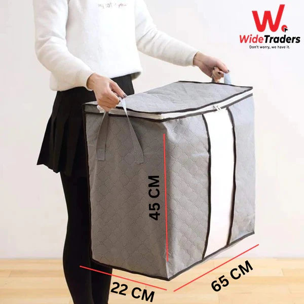 Grey Storage Bag Clothes Organizer